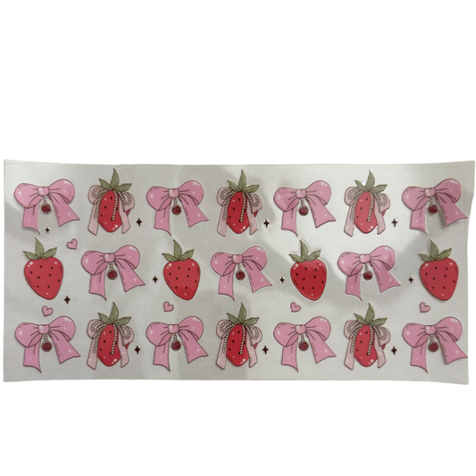 Strawberries Bows  & Pearls