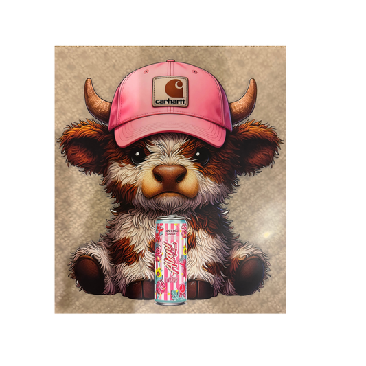 DTF - Alani Cow w/ Pink Hat