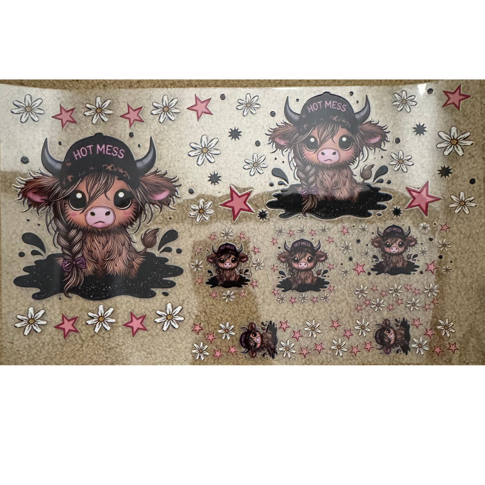 7 in 1 - Hot Mess Highland Cow