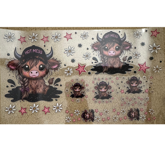 7 in 1 - Hot Mess Highland Cow