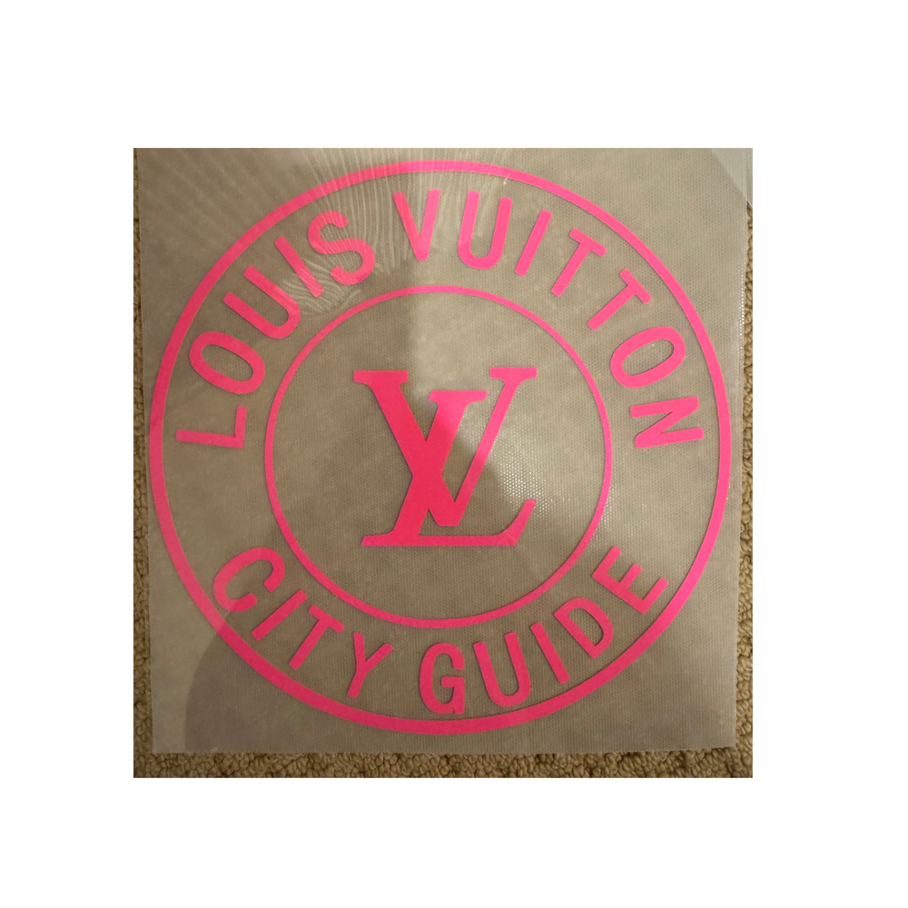 PUFF DTF - Dark Neon Pink LV Circle