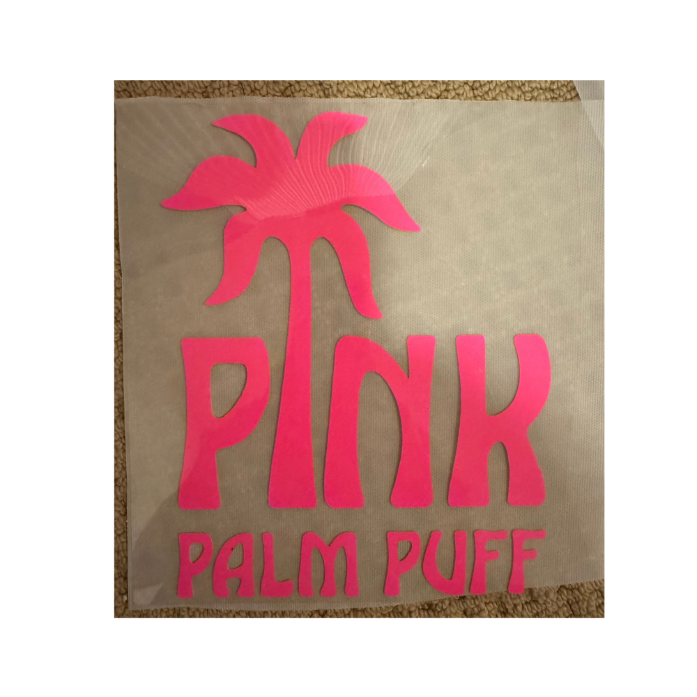 PUFF DTF - Dark Pink Palm Puff