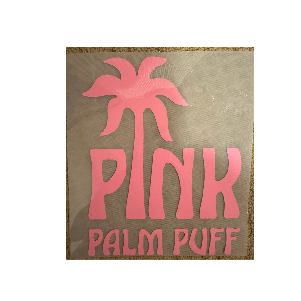 PUFF DTF - Light Pink Palm Puff