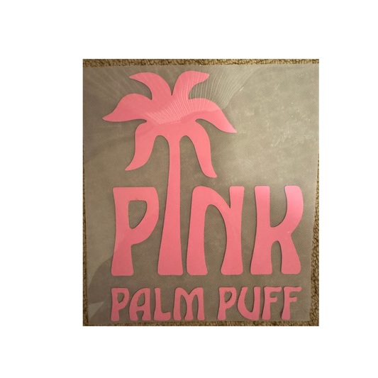 PUFF DTF - Light Pink Palm Puff