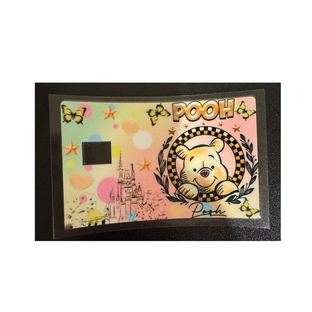 Pooh Checkered Circle - Credit Card Wrap