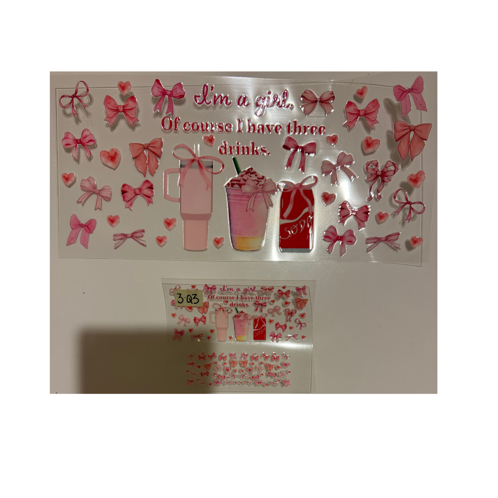 Three Drinks Girl & Mini Set