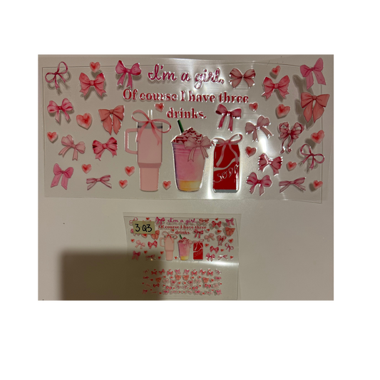 Three Drinks Girl & Mini Set