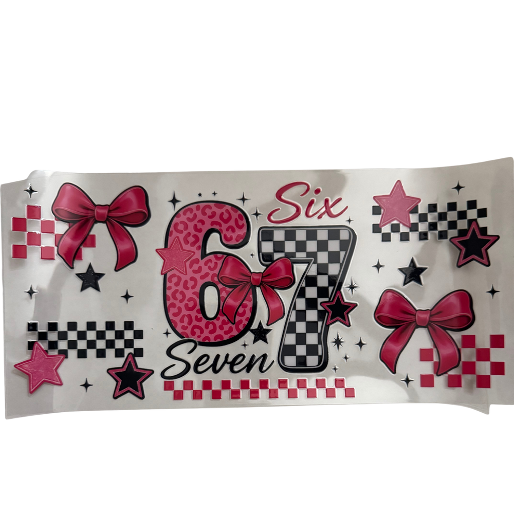 67 - Pink and Black & White Checkered