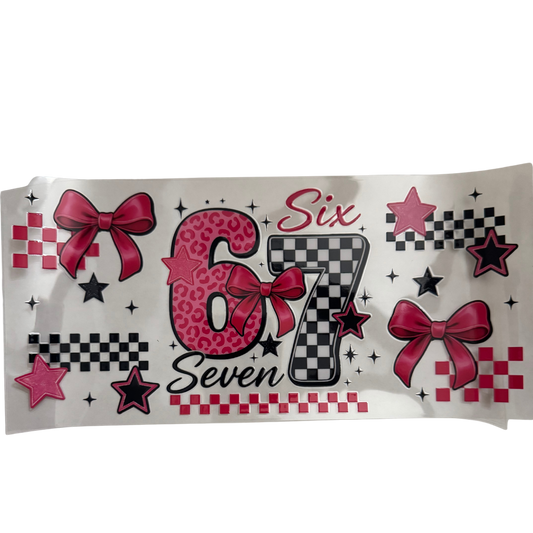 67 - Pink and Black & White Checkered