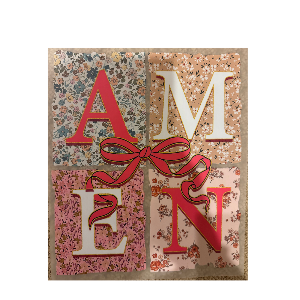 DTF - Floral Amen Squares