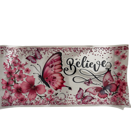 Believe Pink Butterfly
