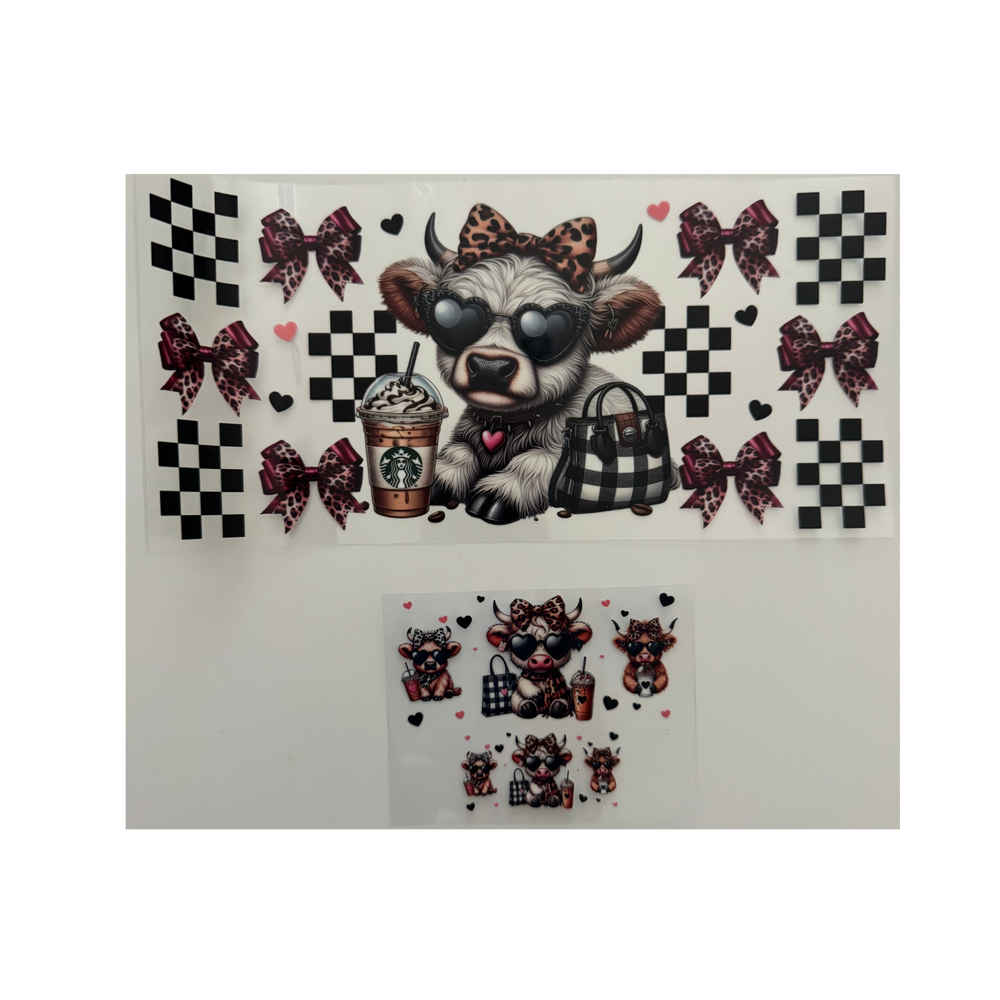 Cow w/ Purse & Coffee Mini Set