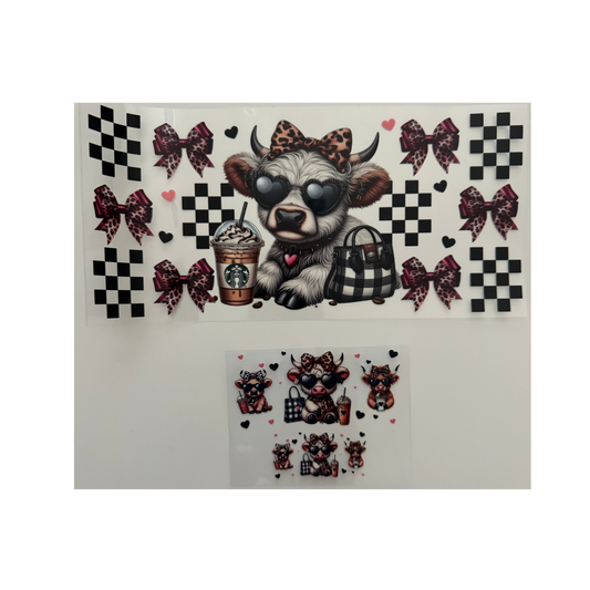 Cow w/ Purse & Coffee Mini Set