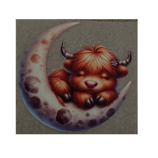 KIDS DTF - Sleeping Cow On Moon