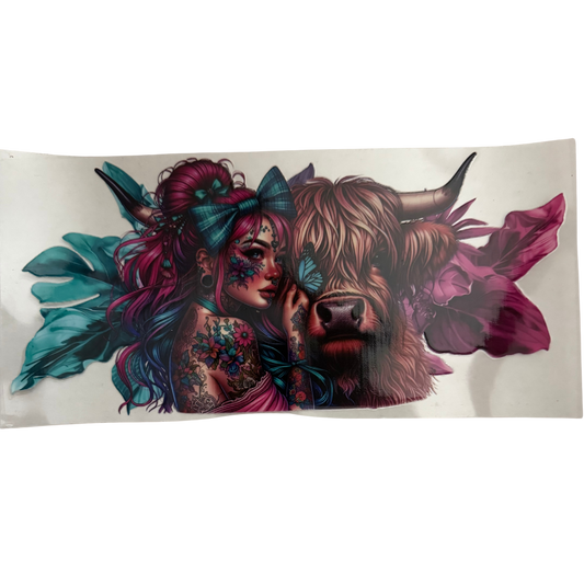 Tattoo Girl w/ Cow
