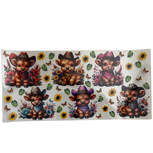 Western Cows & Sunflowers