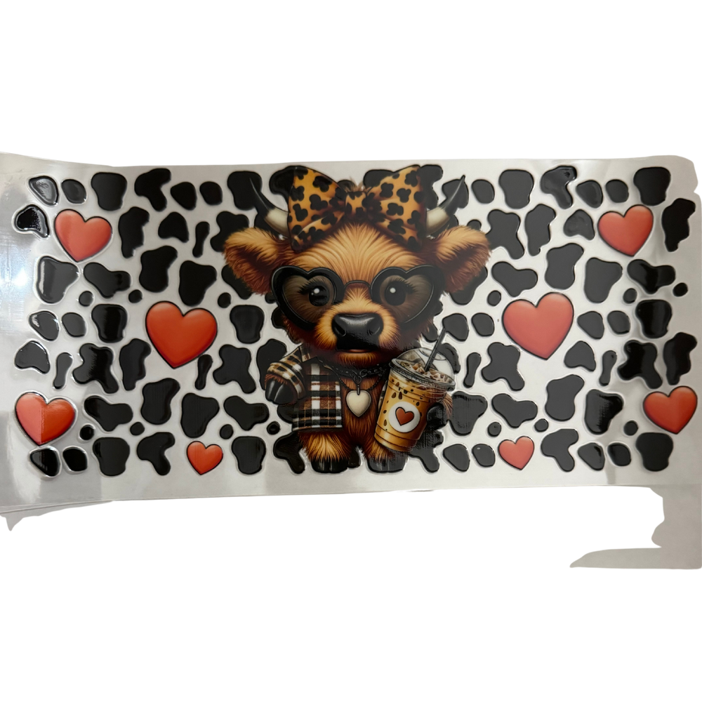 Cow Print Red Hearts