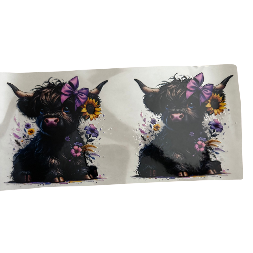 Black Cow w/ Flowers