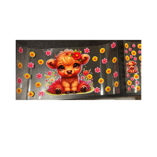 Pink & Yellow Flower Cow Pen Set