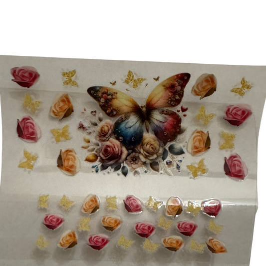 Butterfly & Pink Roses - Mini
