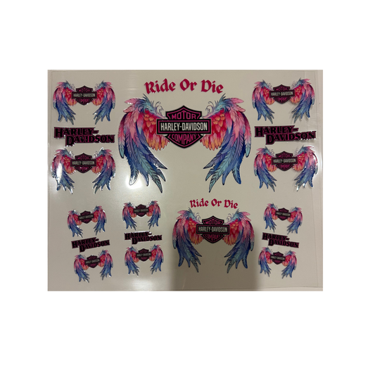 40oz - Pink Harley Wings