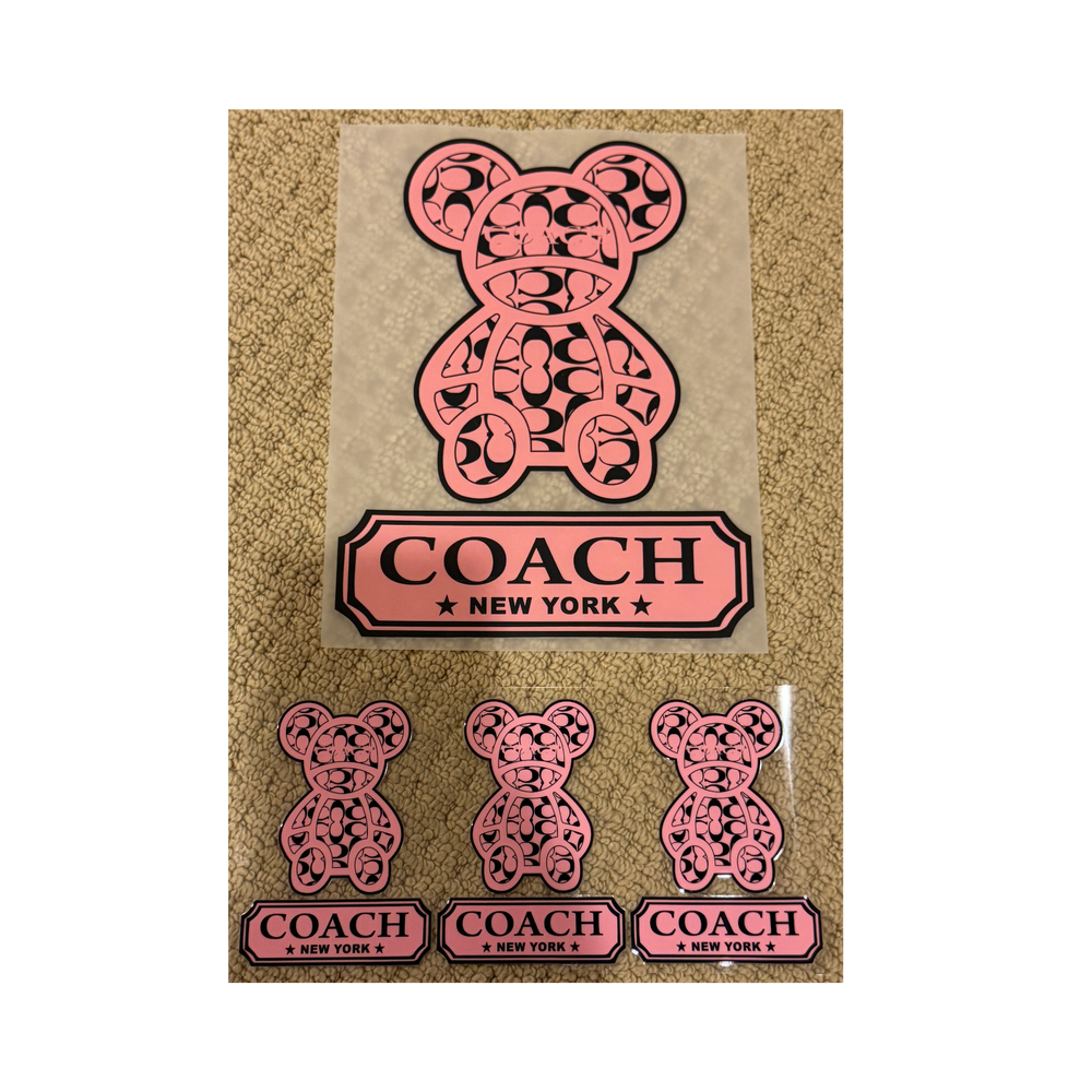 Pink Coach Bear Set