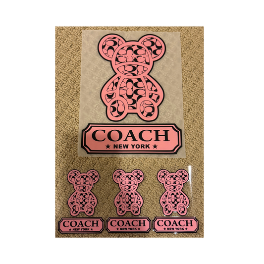 Pink Coach Bear Set