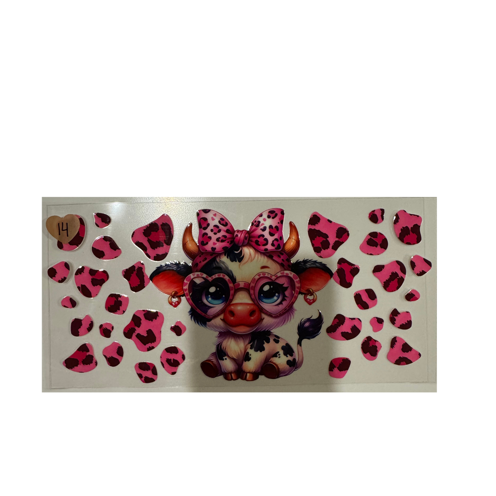 Pink Cheetah Print Cow