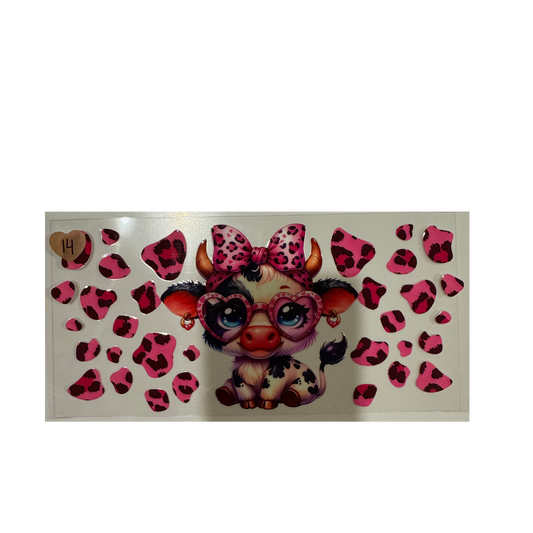 Pink Cheetah Print Cow