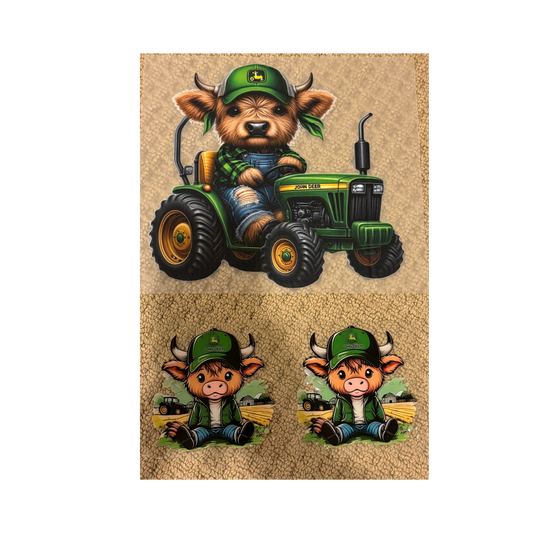 John Tractor Cow Set