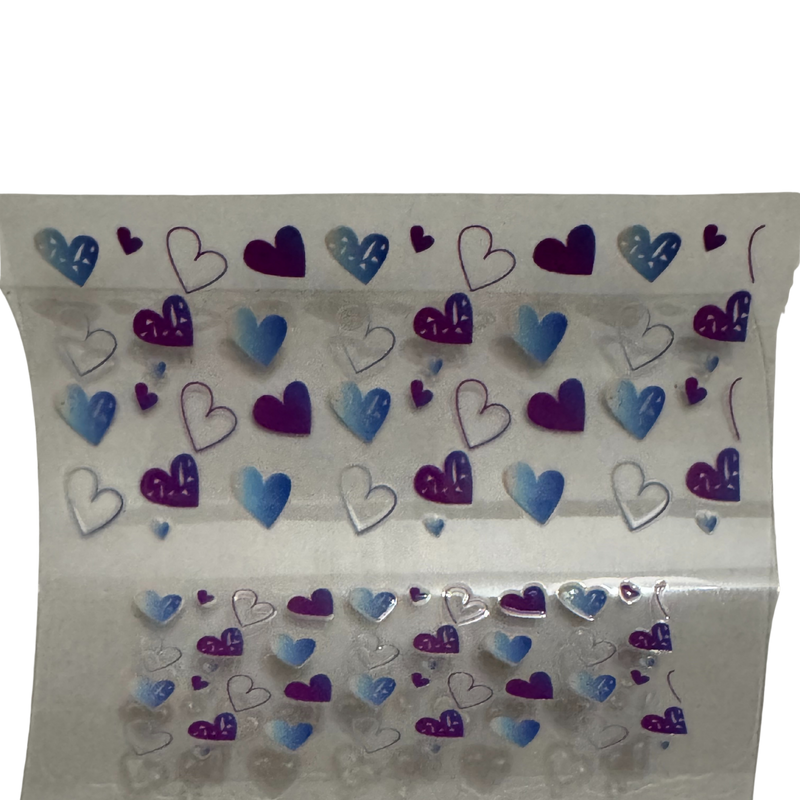 Purple & Blue Hearts - MINI