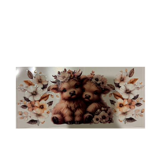 Baby Cows Neutral Florals