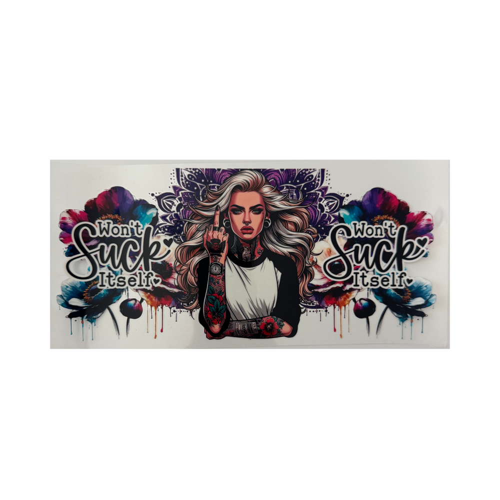 Won't Suck Itself Tattoo Girl