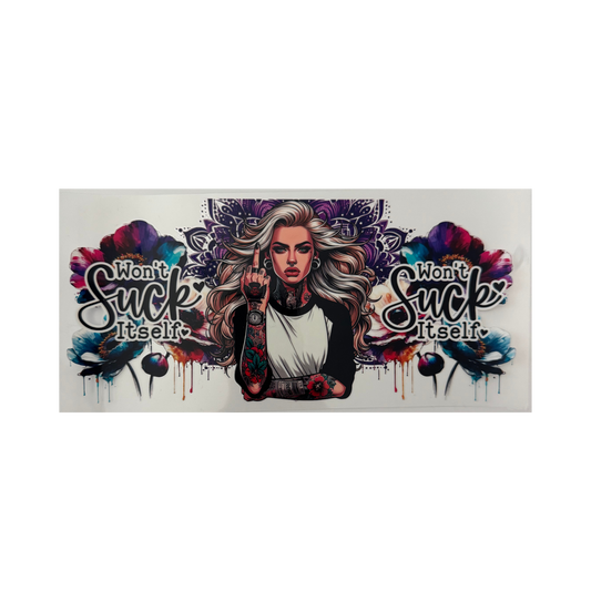 Won't Suck Itself Tattoo Girl
