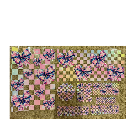 7 in 1 - Rainbow Checkered Bows
