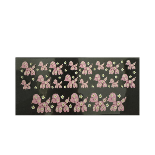 3oz - Pink Flower Balloon Dog