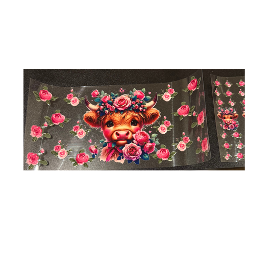 Cow w/ Roses & Pen Set