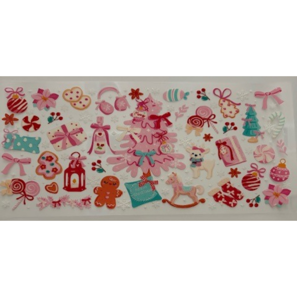 Pink Teal Christmas