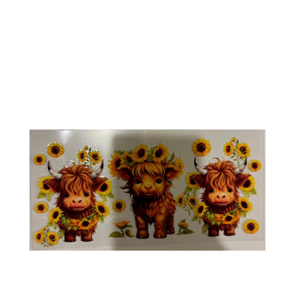 Standing Cows w/ Sunflowers