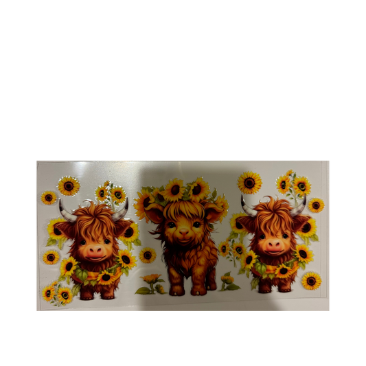 Standing Cows w/ Sunflowers