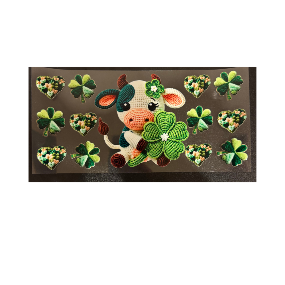 Crochet Clover Cow