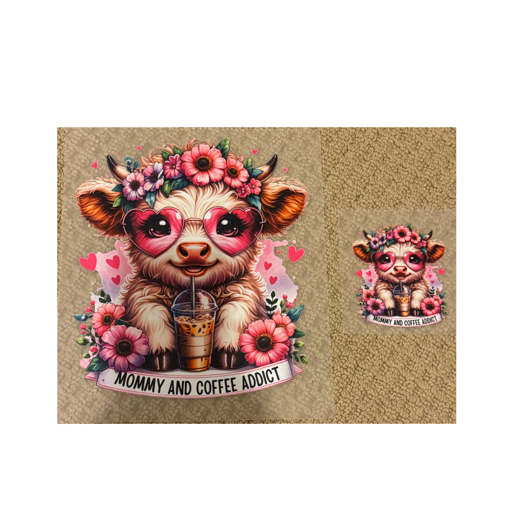 Mommy & Coffee Cow DTF Set