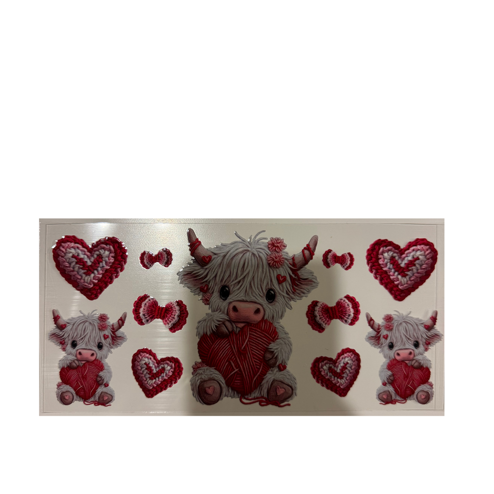 Yarn Cow w/ Heart