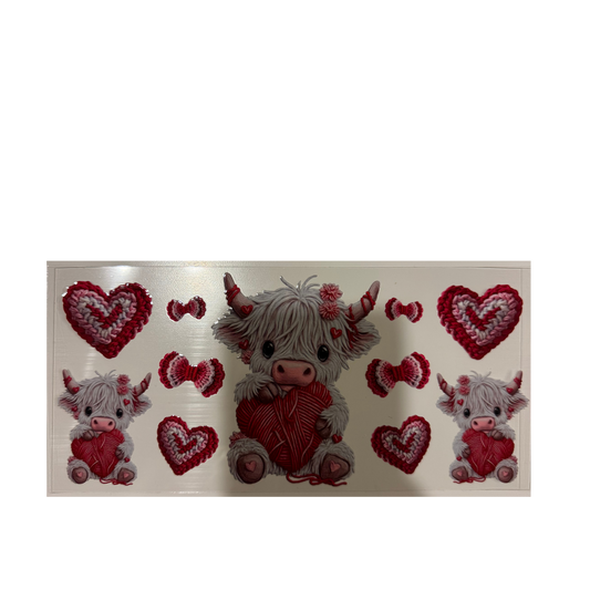 Yarn Cow w/ Heart