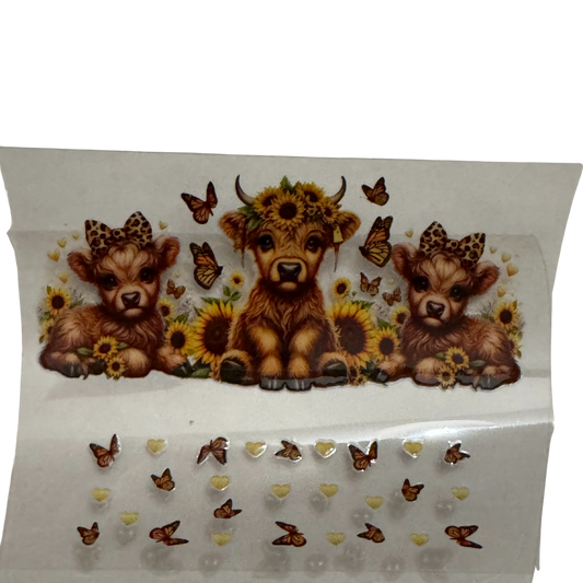 Sunflower Highland Cows - MINI