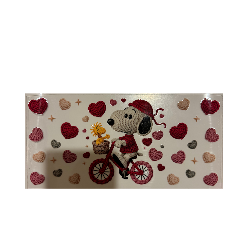 Crochet Snoop on Bike