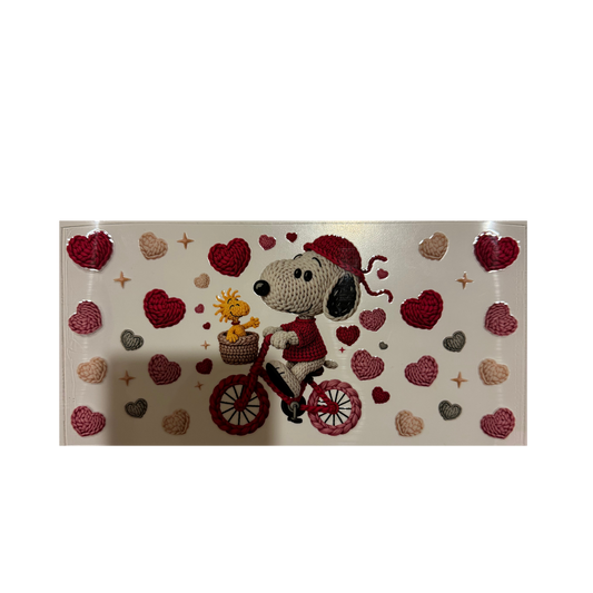 Crochet Snoop on Bike