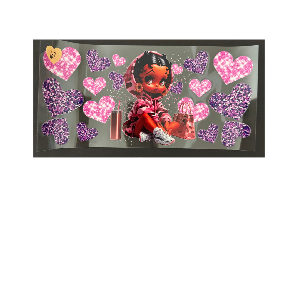 Betty w/ Pink & Purple Hearts