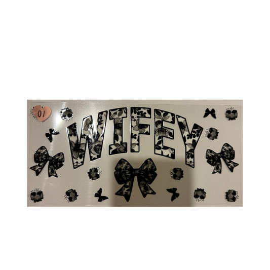 B&W Floral Wifey