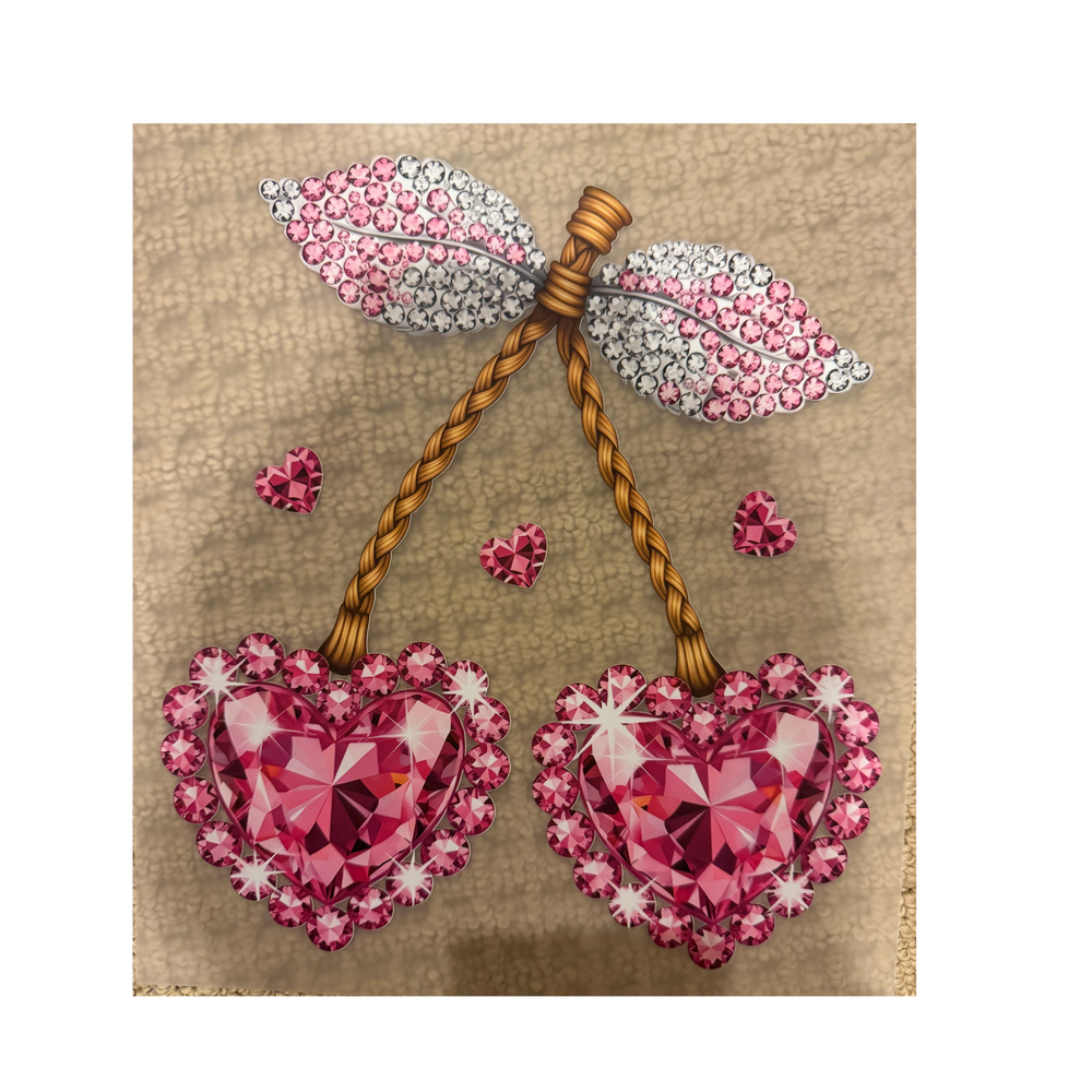 DTF - Diamond Hearts in Cherries